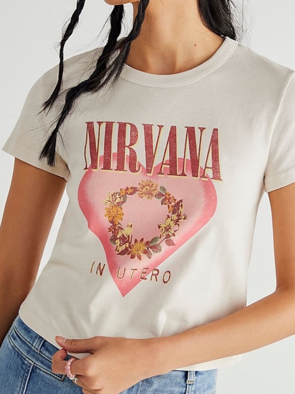 Free People X Daydreamer Nirvana In Utero Heart Shaped Box Tee